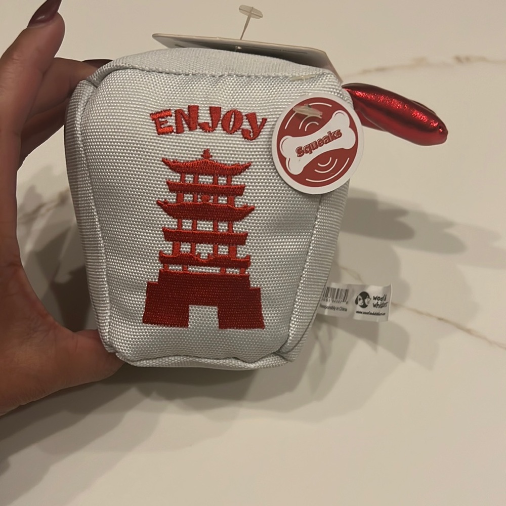 Chinese To Go Dog Squeaky Toy